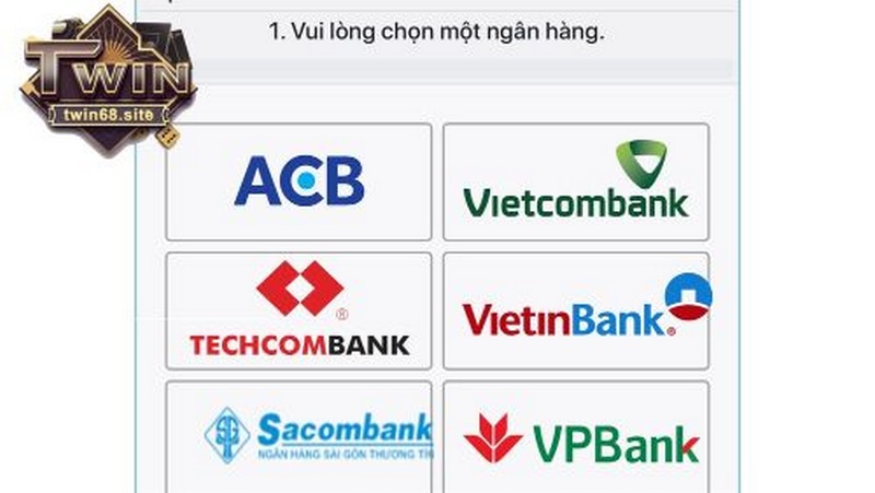 Những ngân hàng hợp lệ khi nạp tiền tại R88 Vin