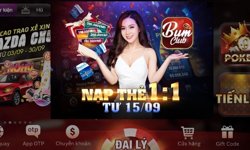 Nạp tiền Bumvip tỷ lệ đổi 1:1 cạnh tranh