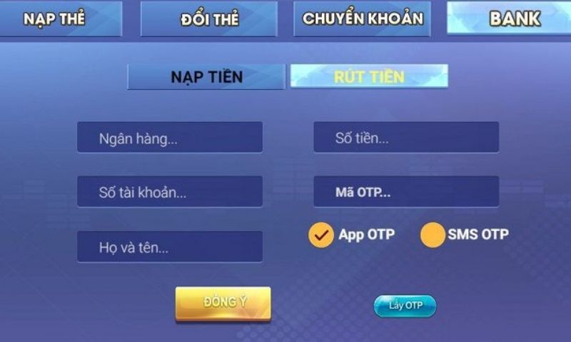 Rút tiền Vip88 Club thông qua ngân hàng chính chủ