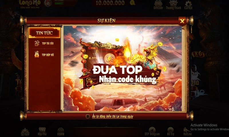 Cổng game Long Hổ Club có thiết kế gọn nhẹ, dung lượng thấp