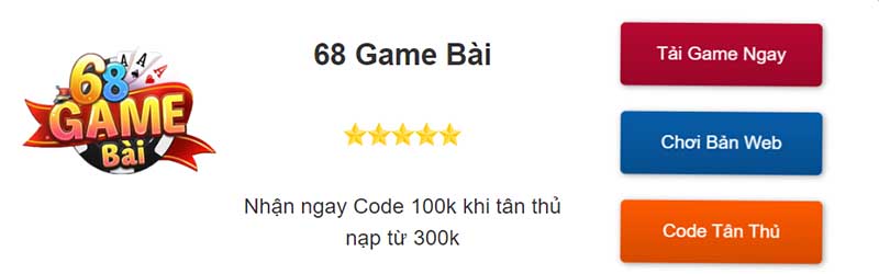 Truy cập 68gamebai nhận thưởng