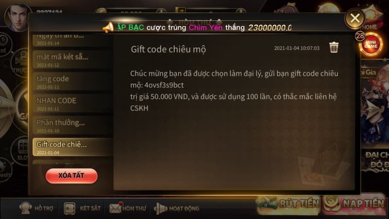 Lưu ý khi nhận Giftcode Win456