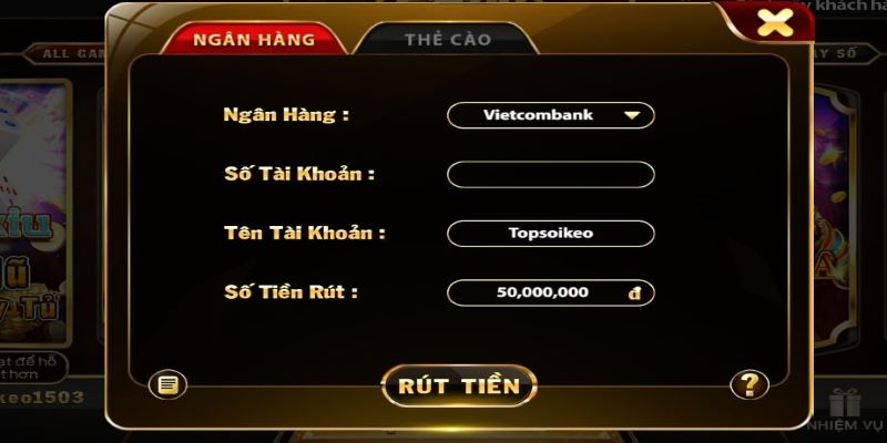 Hướng dẫn cách rút tiền tại cổng game Bin Club