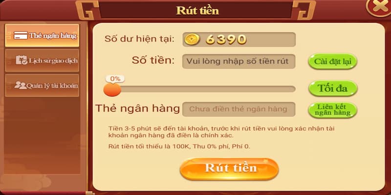 Rút tiền nhanh chóng, dễ dàng