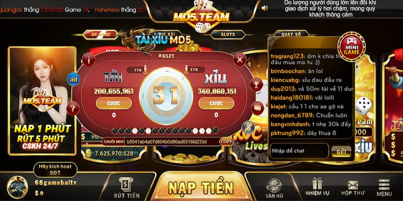 Giới thiệu về tài xỉu MD5 sảnh game hot hiện nay