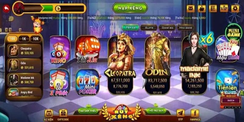 Các sản phẩm game đổi thưởng tại Xèng Vip